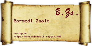 Borsodi Zsolt névjegykártya