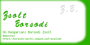 zsolt borsodi business card